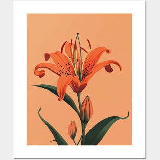 Tiger Lily Blossom - Bold and Exotic Floral Art Posters and Art